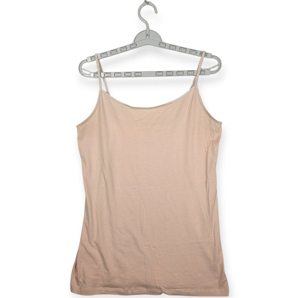 Cabi Beige V-Neck Cami Tank Top L Adjustable Straps